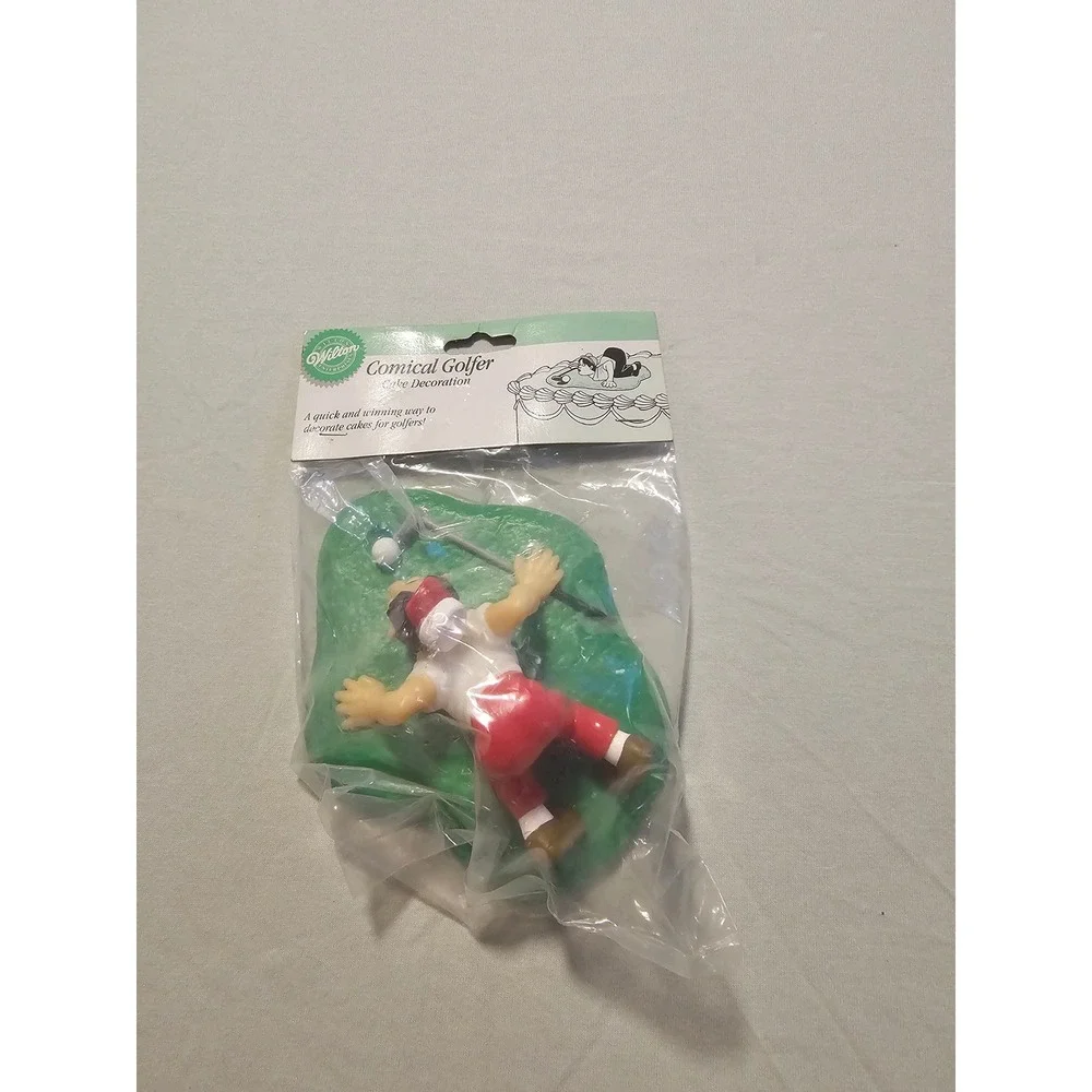 Wilton Comical Golfer Cake Decoration 2113-2554 Vintage 1991 Golf Topper New